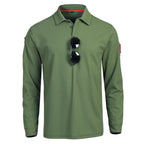 Herren funktionales Langarm-Polohemd R&B