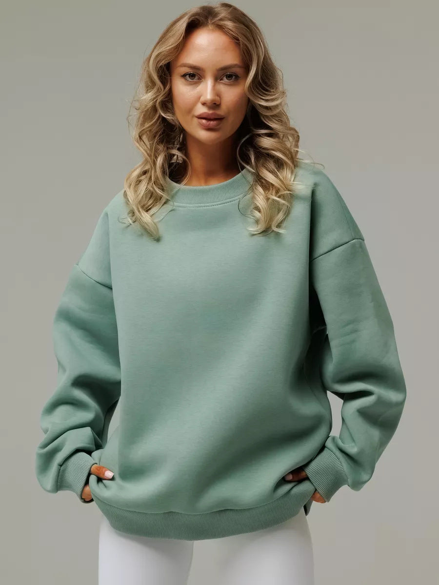 Damen Oversized Sweatshirt mit hohem Kragen und weichem Griff R&B