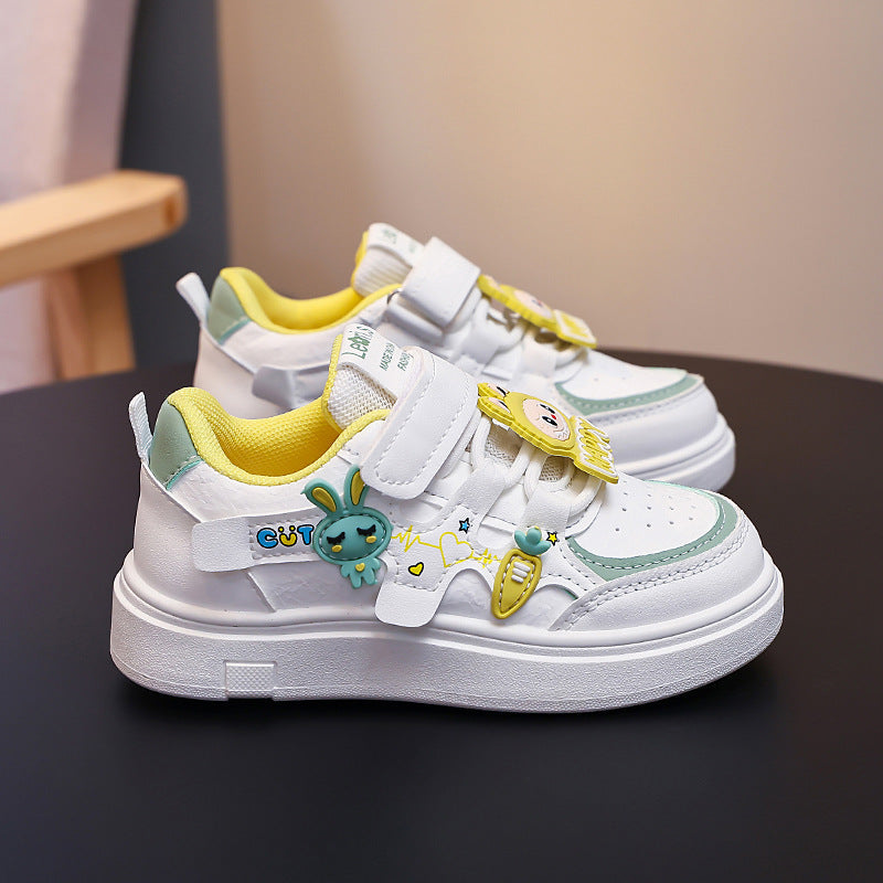 Damen Sneakers mit süßen Motiven und Klettverschluss