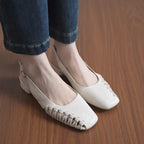 Damen Slingback-Pumps mit modischem Riemendetail und bequemer Fußbettgestaltung