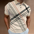 Herren Polo-Shirt mit modernem Karomuster und Knopfleiste