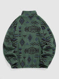 Damen Fleece-Pullover mit modischem Ethno-Muster