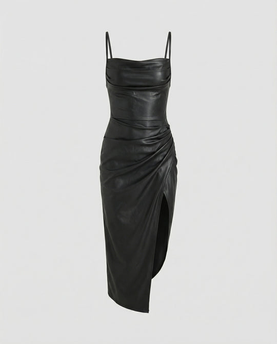 Damen Midikleid mit asymmetrischem Saum