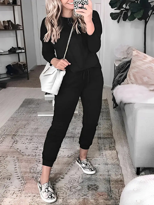 Damen Lässiger Freizeitanzug mit stylischem Schnitt und elastischem Bund R&B