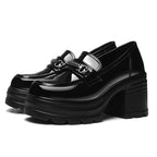 Damen Moderne Plateau-Schuhe mit modischer Schnallen-Detail R&B