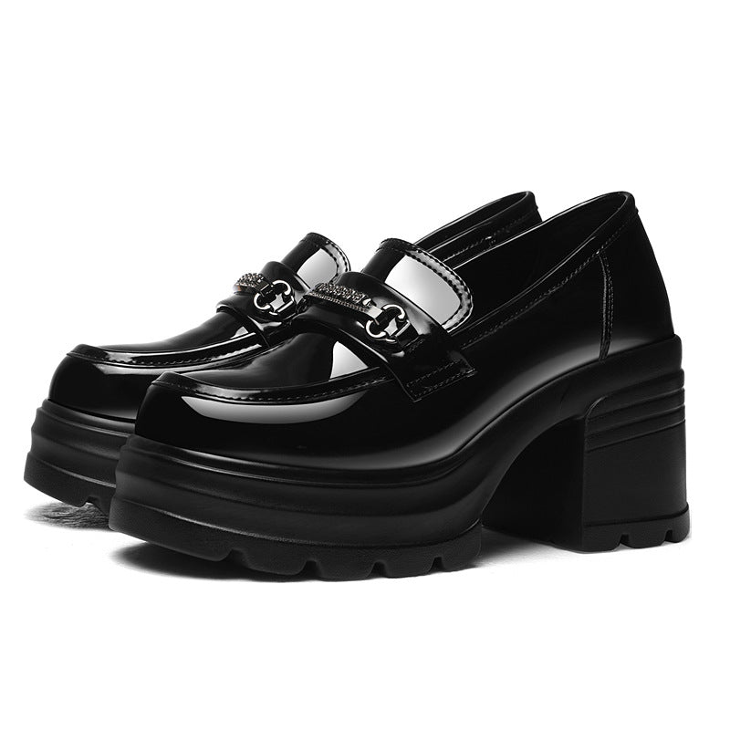 Damen Moderne Plateau-Schuhe mit modischer Schnallen-Detail R&B