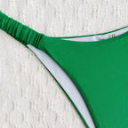 Damen Hochgeschnittener Bikini mit gekreuzten Trägern