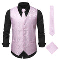 Herren elegante Weste mit feinem Paisleymuster und passendem Krawatten-Set