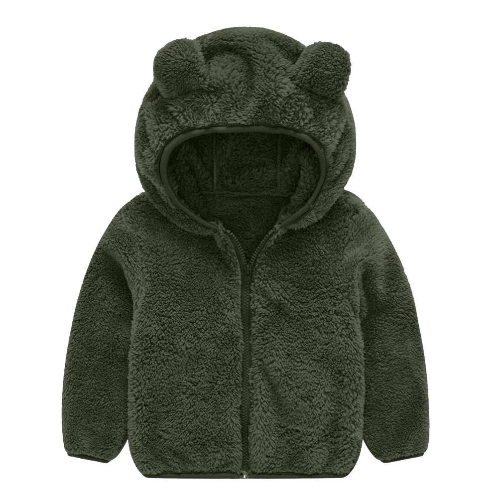 Damen Fleecejacke mit niedlichem Bärenohren-Design R&B