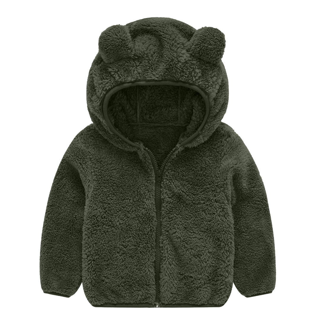 Damen Fleecejacke mit niedlichem Bärenohren-Design R&B