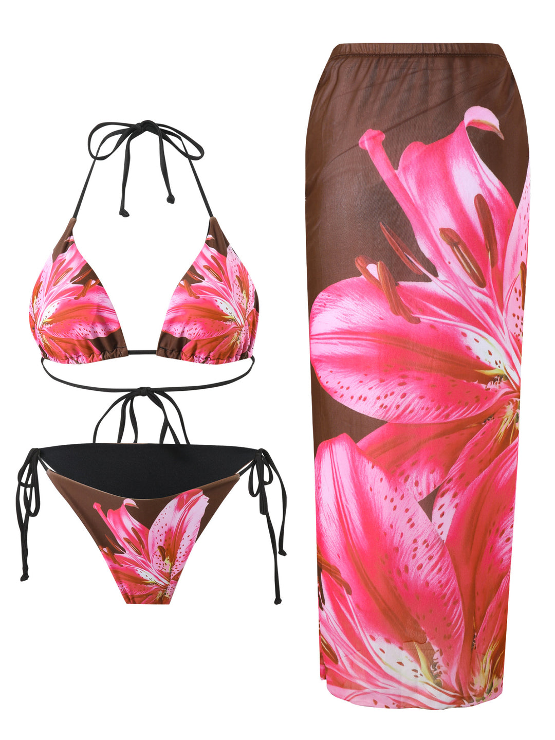Damen Bikiniset mit elegantem Strandrock R&B
