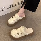 Damen Clogs mit verstellbaren Riemen und komfortablem Plateau R&B