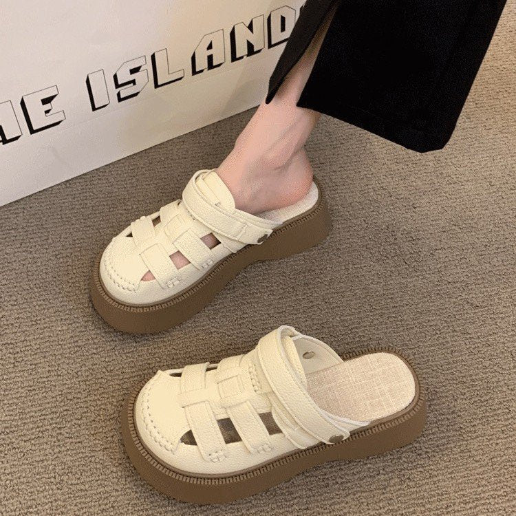 Damen Clogs mit verstellbaren Riemen und komfortablem Plateau R&B