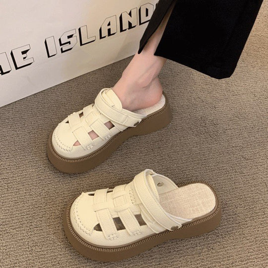 Damen Clogs mit verstellbaren Riemen und komfortablem Plateau R&B