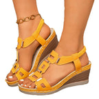 Damen Wedge-Sandalen mit eleganten Riemendesign und bequemem Fußbett R&B
