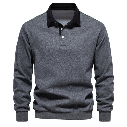 Herren Poloshirt mit kontrastierendem Kragen R&B