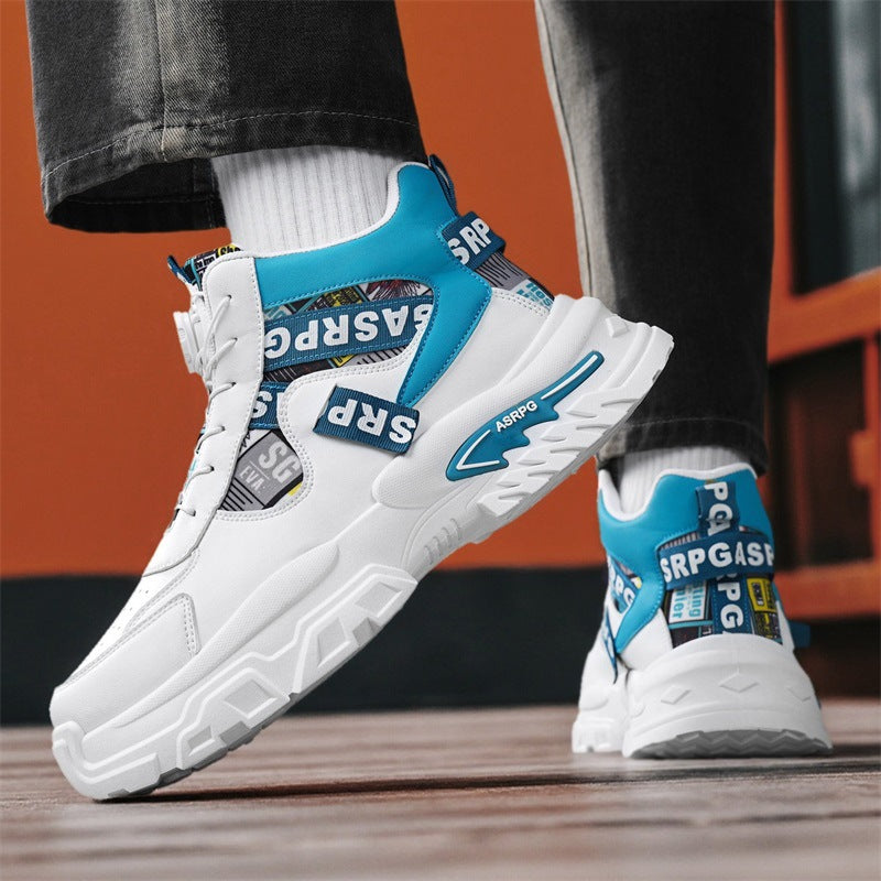 Damen Modische High-Top Sneakers mit stabiler Sohle und innovativem Schnellschnürsystem R&B