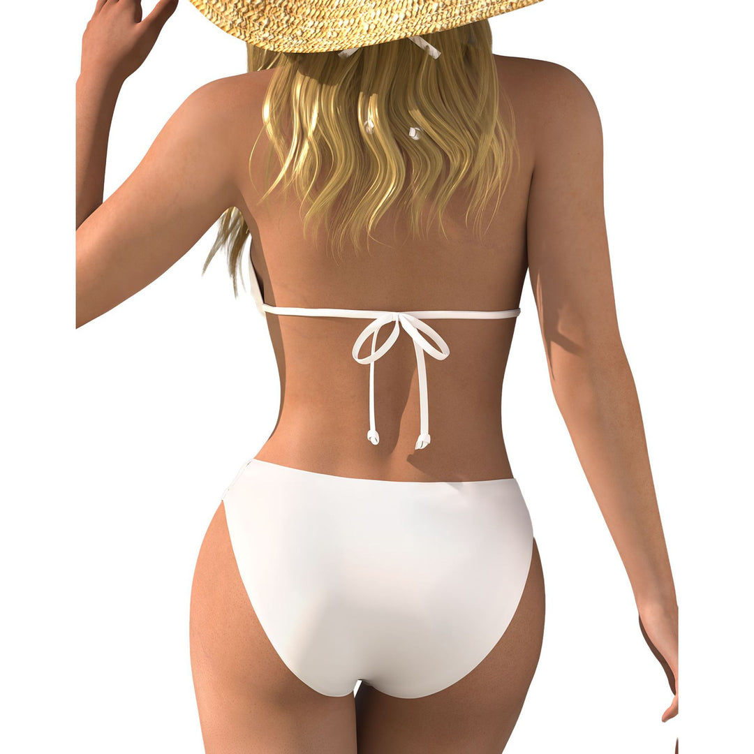 Damen Bikini-Set mit langärmligem Netzoberteil und bequemen Unterteilen R&B