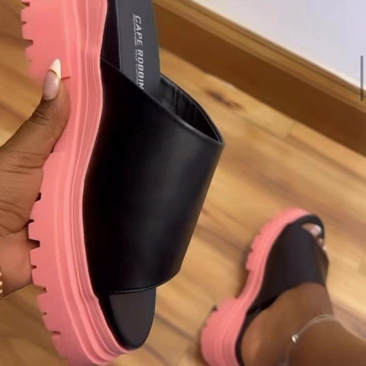 Damen Komfortable Wedge-Pantoletten mit trendigem Design R&B