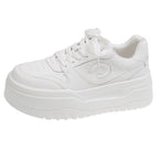 Damen modische Chunky Sneakers mit hohem Plateau und atmungsaktiver Obermaterialstruktur R&B