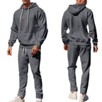 Herren lässiger Kapuzenpullover mit strukturiertem Design und praktischen Taschen R&B