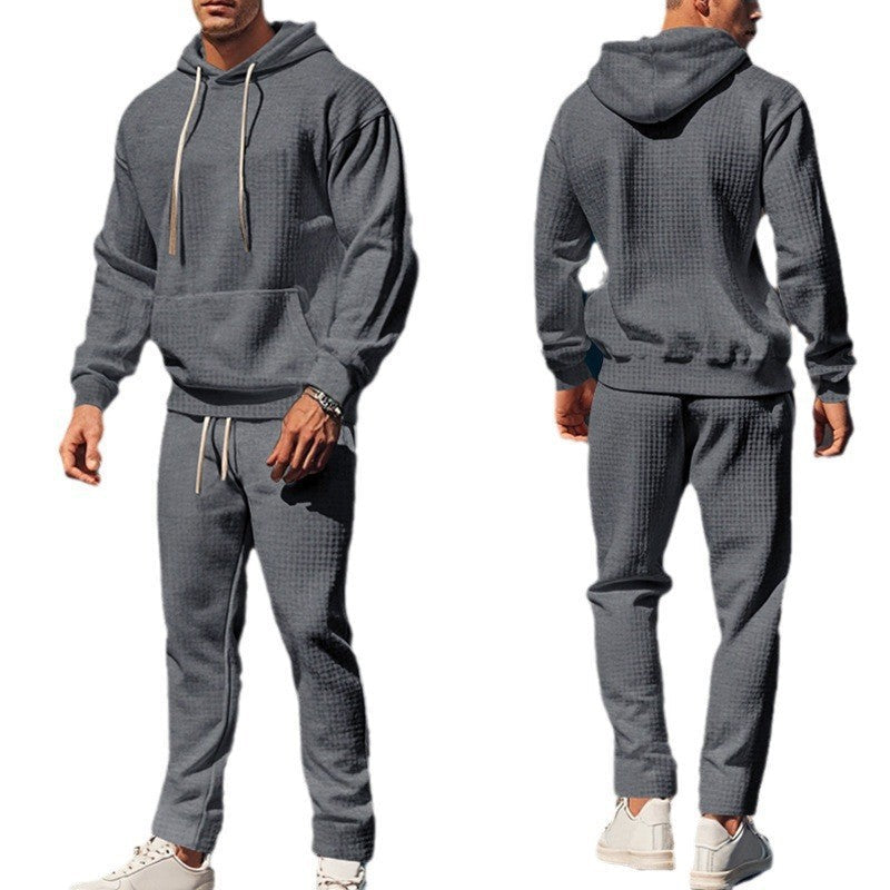 Herren lässiger Kapuzenpullover mit strukturiertem Design und praktischen Taschen R&B