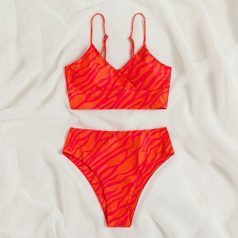 Damen Triangel-Bikini mit schickem Wickeloberteil R&B