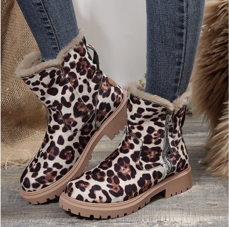 Damen modische Winterboots mit weichem Innenfutter und robustem Profil R&B