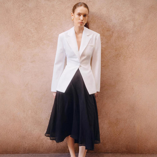 Damen Eleganter Blazer mit tailliertem Schnitt R&B