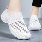 Damen Slip-On Sportschuhe mit atmungsaktivem Strickoberteil und flexibler Sohle R&B