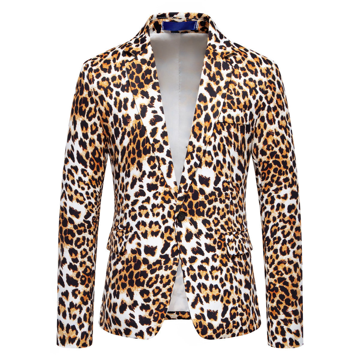 Herren modischer Anzugblazer mit auffälligem Leopardenmuster R&B