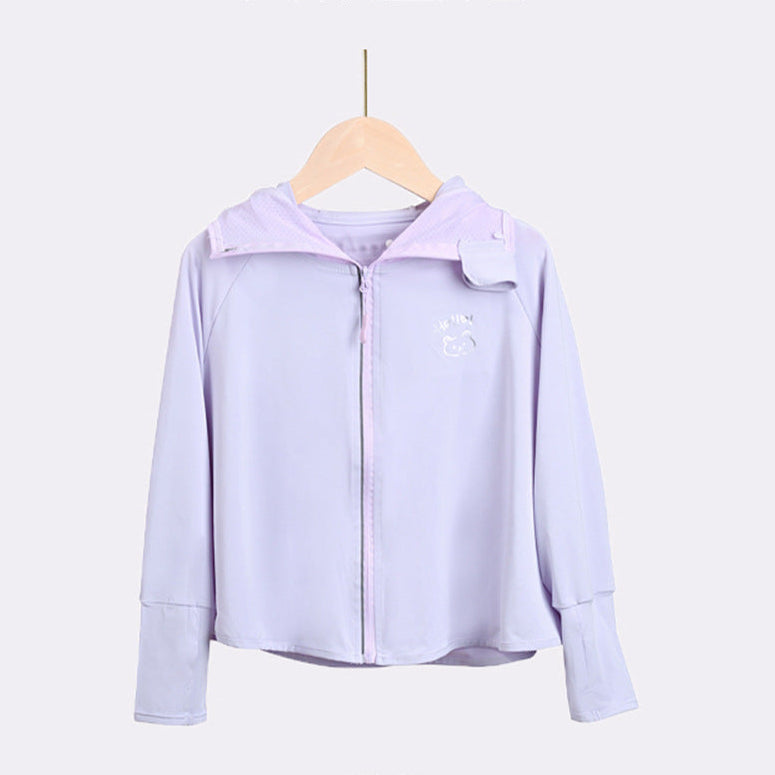 Damen leichte UV-Schutzjacke mit Kapuze und Reißverschluss R&B
