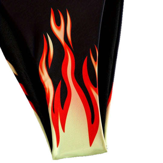 Damen Triangel-Bikini mit feurigem Motiv R&B