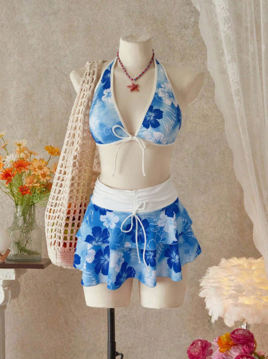Damen Bikini-Set mit Rock R&B