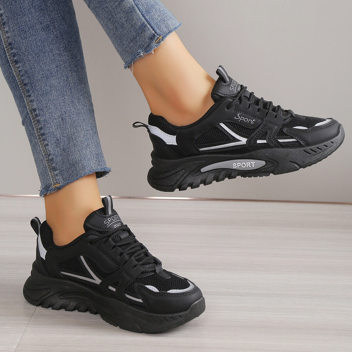 Damen Sportliche Sneakers mit flexibler Laufsohle und atmungsaktivem Obermaterial R&B