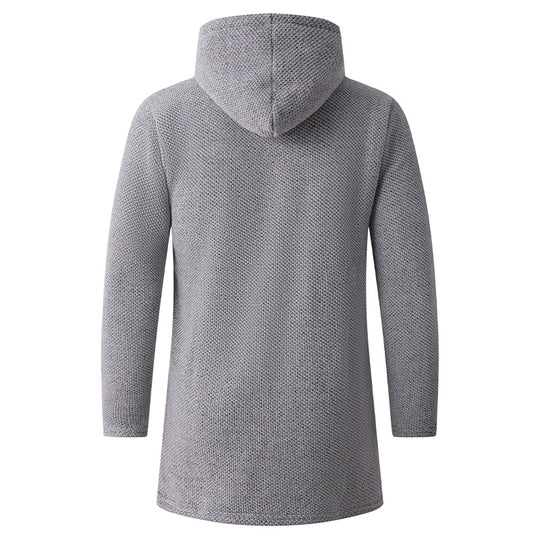 Herren lässiger Hoodie-Jacke mit außenliegendem Reißverschluss und praktischer Kapuze R&B