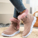Damen Komfortable Winterstiefel mit modischer Kunstfellverzierung R&B