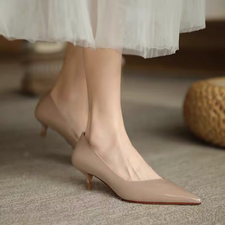 Damen elegante Slingback-Pumps mit spitzem Zehenbereich R&B