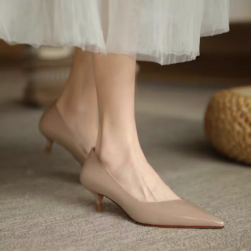 Damen elegante Slingback-Pumps mit spitzem Zehenbereich R&B