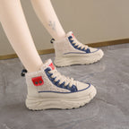 Damen High-Top Sneakers mit warmem Kunstfellfutter und rutschfester Sohle R&B