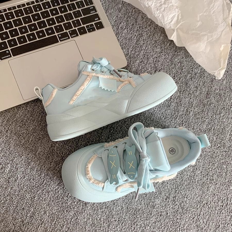 Damen Modische Sneakers mit einzigartigem Schnürsystem und bequemer Sohle R&B