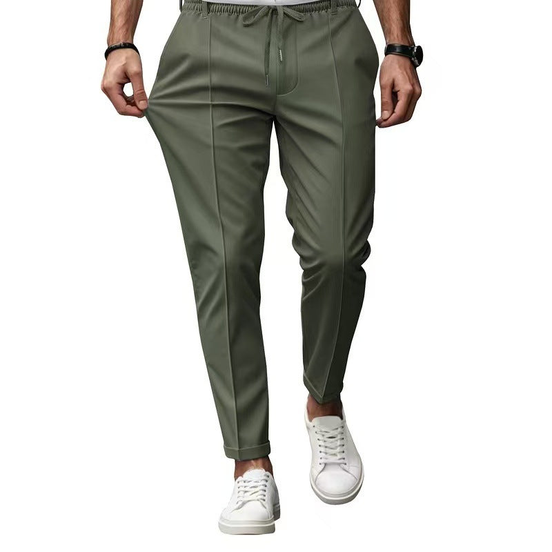 Herren elegante Freizeit-Hose mit elastischem Bund und seitlichen Eingrifftaschen R&B
