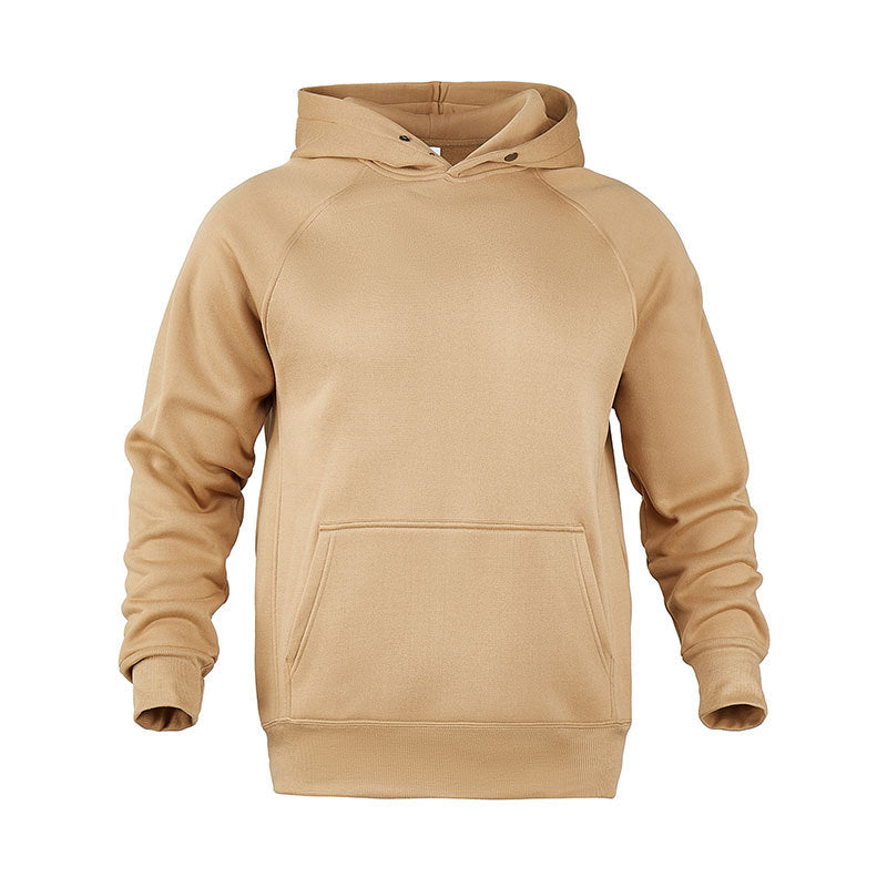 Herren nan Sweatstoff Kapuzenpullover mit Raglanärmeln, Kängurutasche und verstärktem Saum R&B