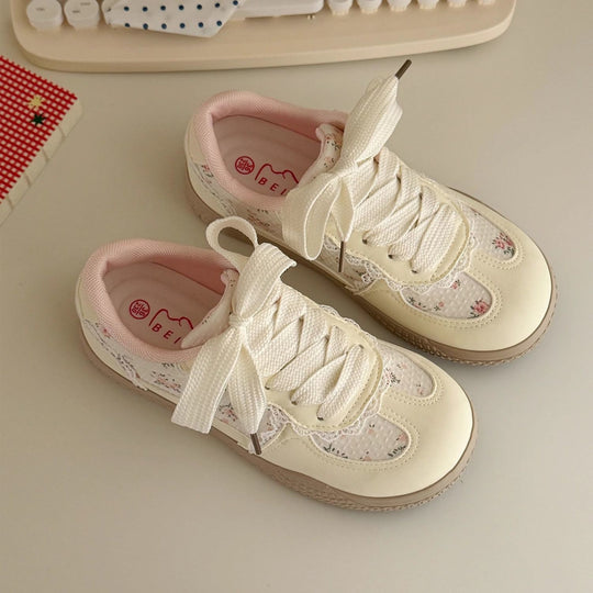 Damen Sneakers mit elegantem Blumendruck und Softeinsätzen R&B