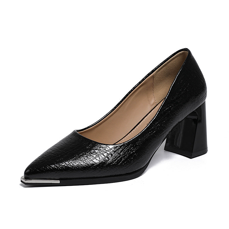 Damen Elegante spitze Pumps mit modischem Blockabsatz R&B