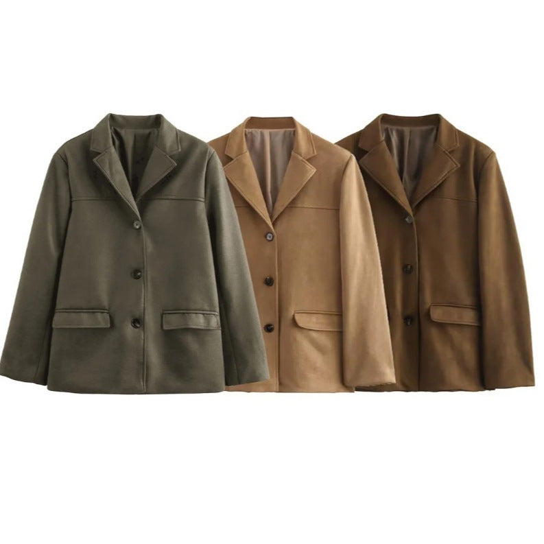 Damen Hochwertige Blazerjacke aus strukturiertem Material R&B