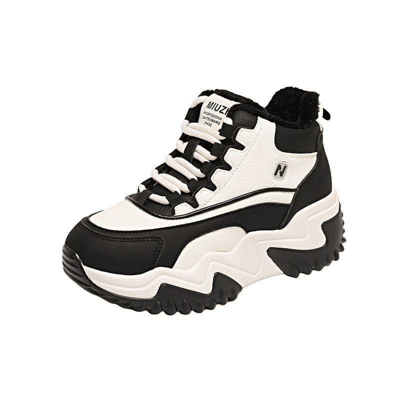 Damen Sportliche High-Top Sneakers mit kuscheligem Innenfutter R&B