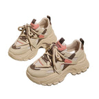 Damen Sportliche Chunky Sneaker mit atmungsaktivem Mesh und weicher Sohle R&B
