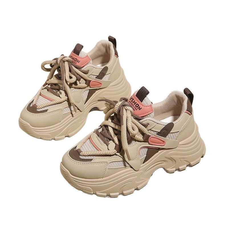 Damen Sportliche Chunky Sneaker mit atmungsaktivem Mesh und weicher Sohle R&B