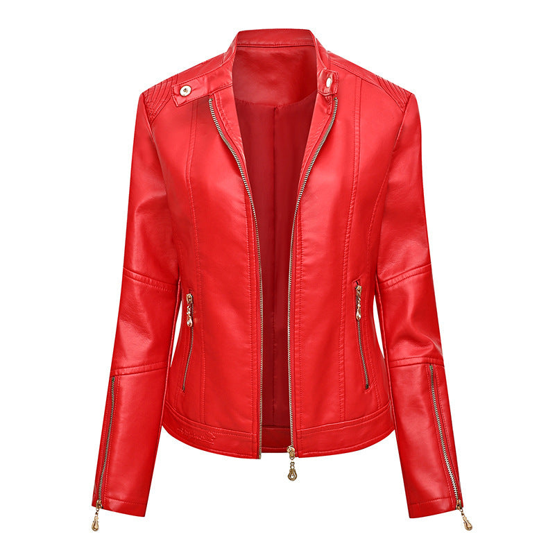Damen Kunstlederjacke im Biker-Stil R&B